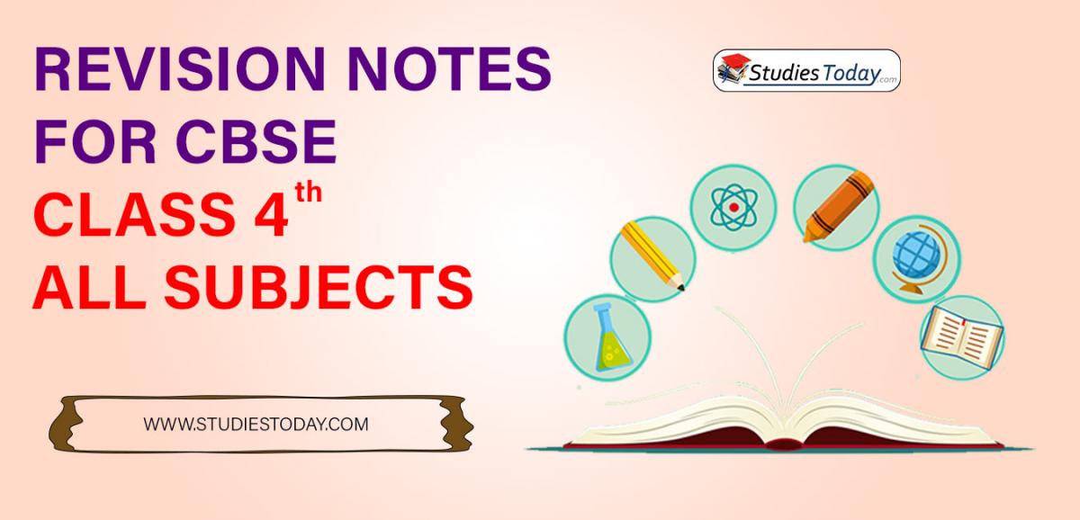 Notes For Class 4 All Subjects PDF Download